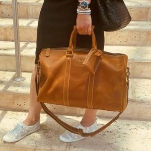 Horse leather brown duffel bag